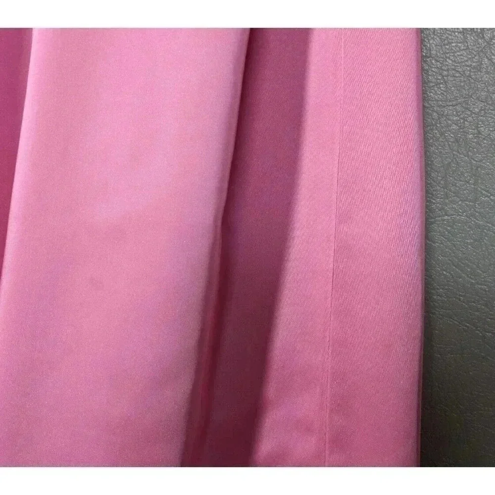 Vintage 1960s Pink Floor Length Gown Dress Bow Maxi Barbie Retro Bridesmaid 60s - Picture 15 of 16
